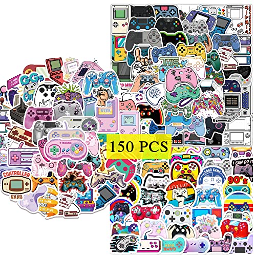 GTOTd Gaming Gamer Video Game Stickersï¼ˆ150Pcsï¼‰Gifts Gamepad Merch Party Supplies Decor Decals Vinyl for Laptop Computer Waterbottle Phone Teens Girls.