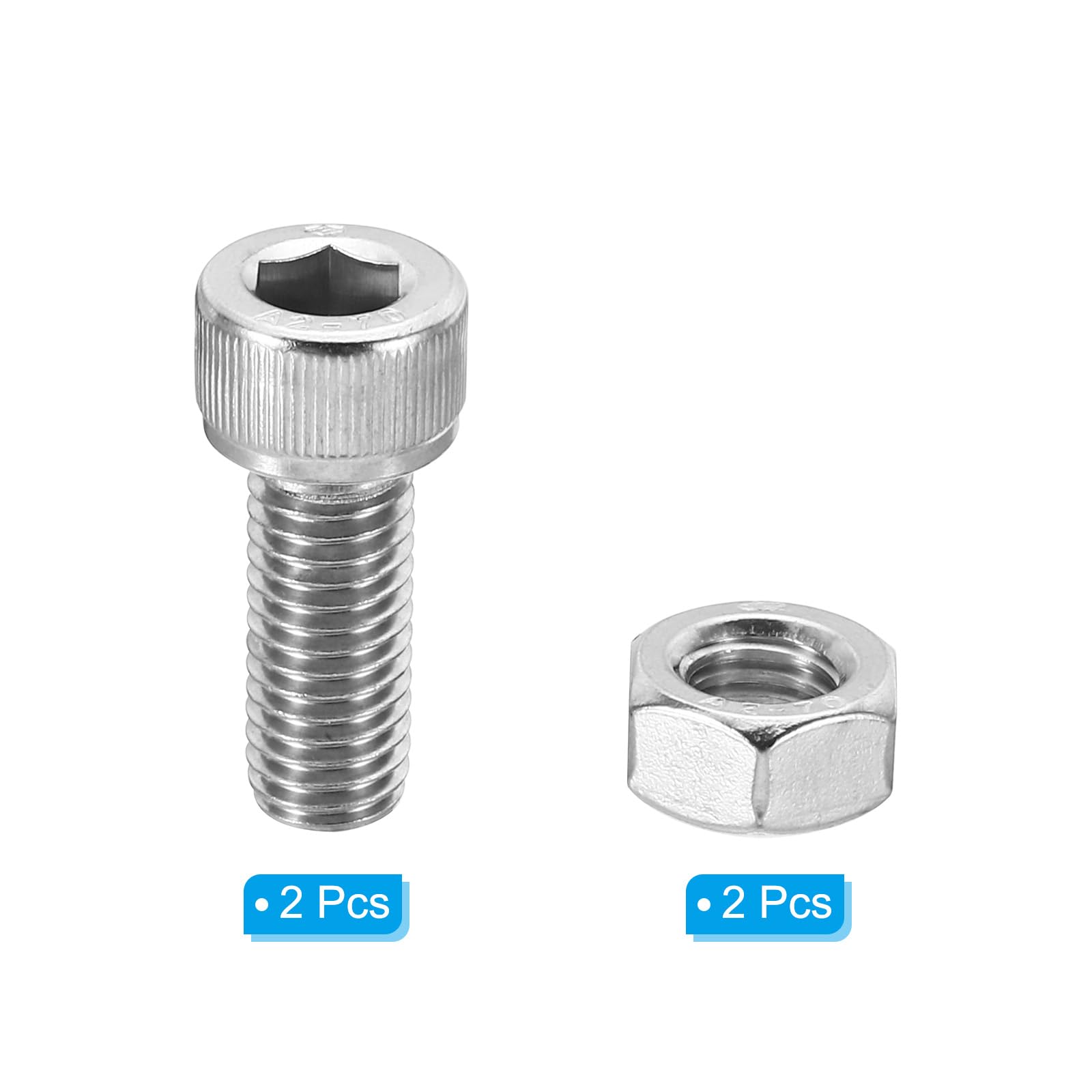 PATIKIL M10x25mm 304 Stainless Steel Hollow Bolt - Image 3