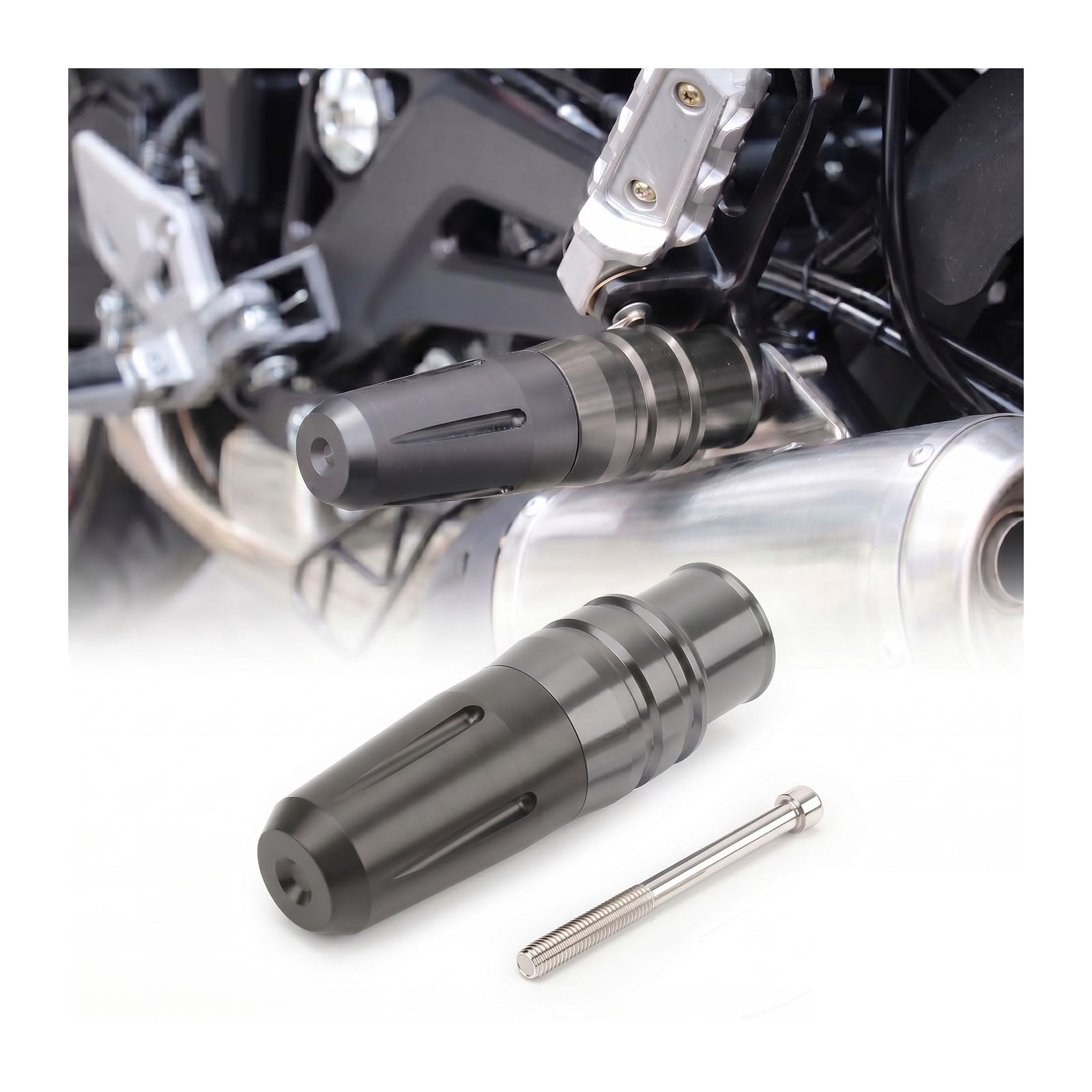 Protection chute Kawasaki W800 curseurs cadre évite casse échappement