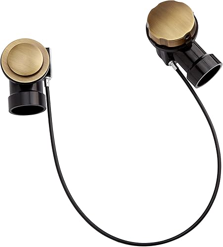 Miniatura 3 de Signature Hardware 446726 Desagüe y desbordamiento de cables ABS para tinas de alcoba de profundidad de 17" - 22" - Cromo