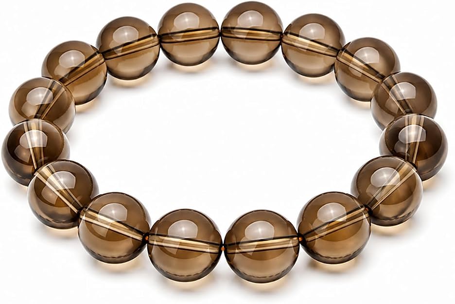 Perxindel ダークスモーキークォーツブレスレット 7-7.9mm