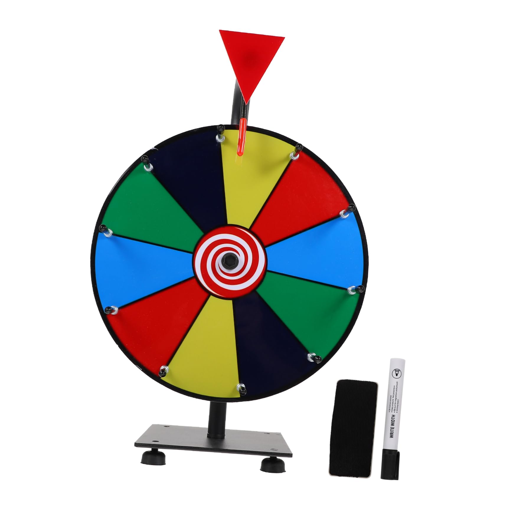 FAVOMOTO Dry Erase Prize Wheel Spinning Game Compact Size Ideal for Parties Classes Company Events
