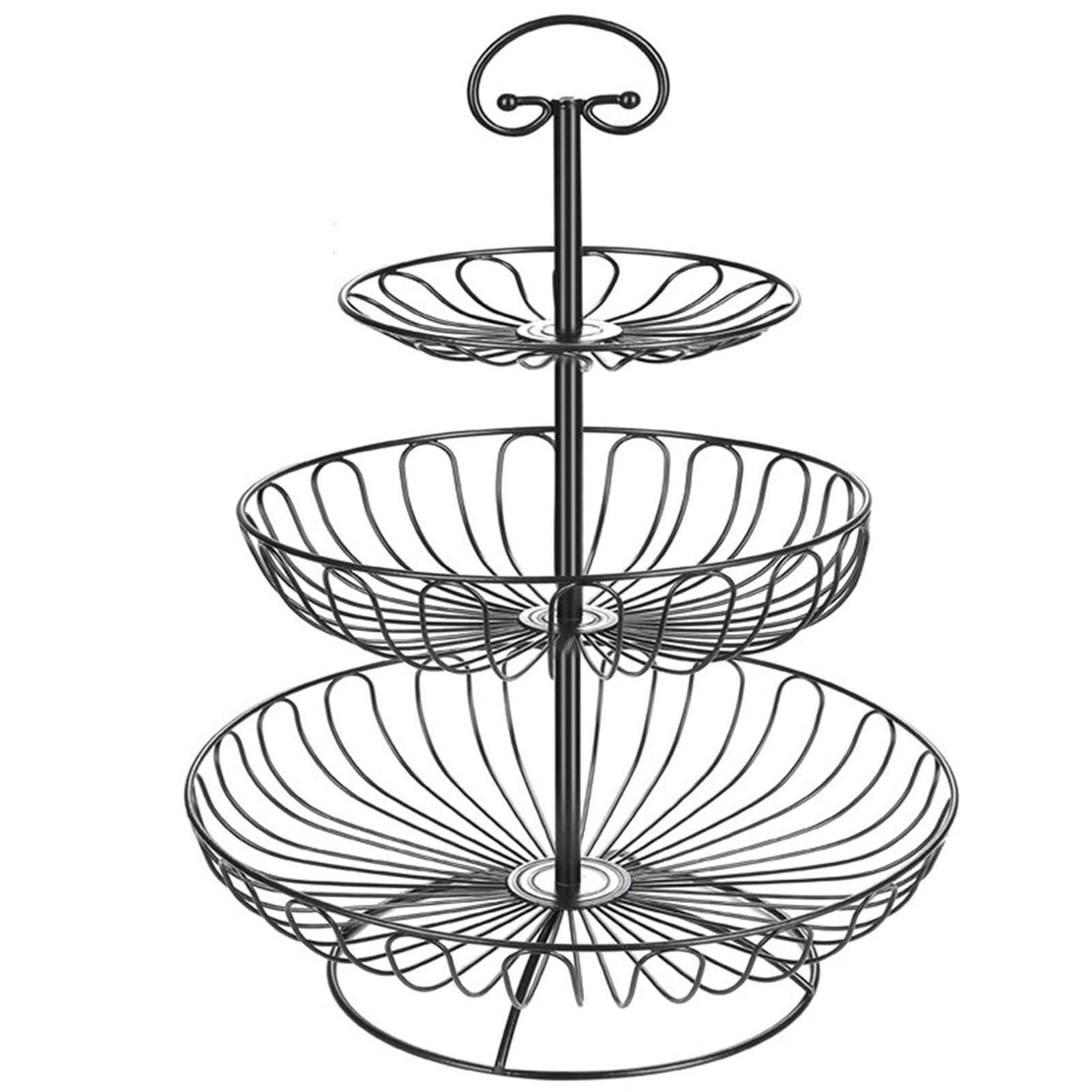 Assiette de fruits ronde noire et stand de dessert pour vos brunchs