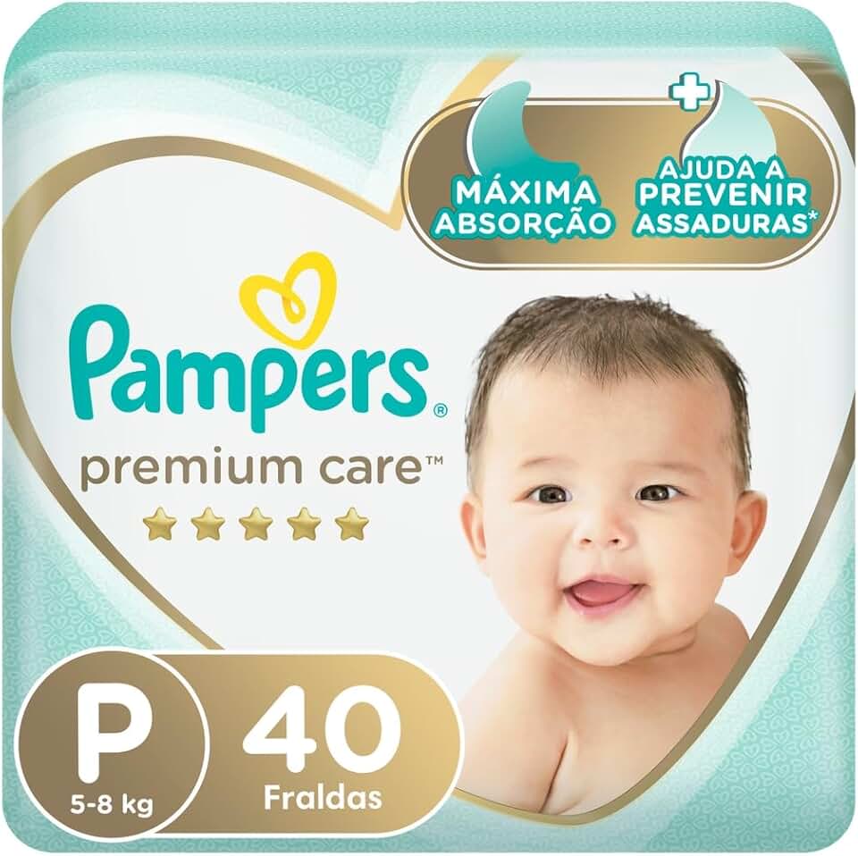 Fralda Pampers Premium Care Tamanho P 40 Unidades