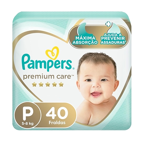 Fralda Pampers Premium Care Tamanho P 40 Unidades