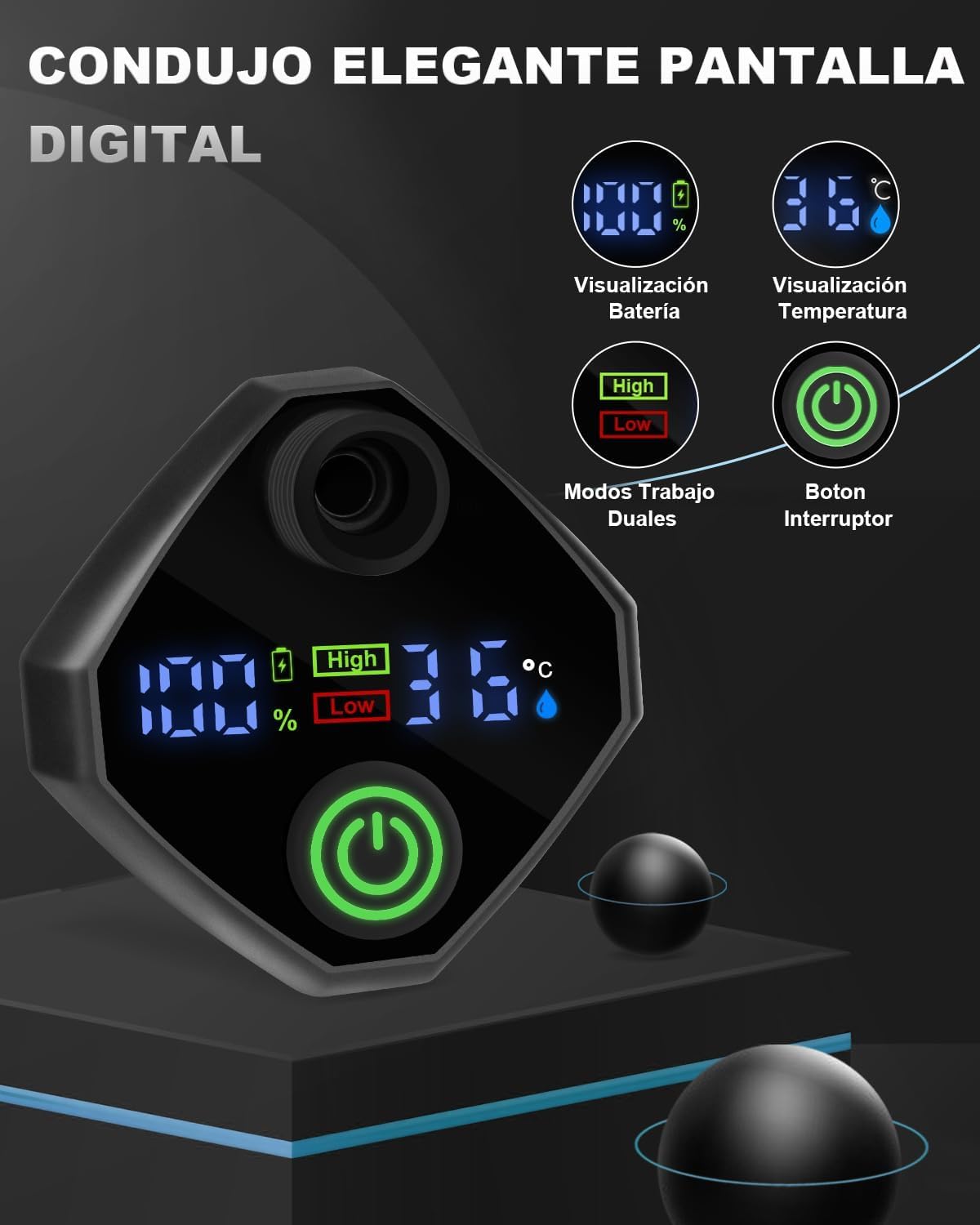 AUTOPkio Ducha Portatil Camping, Duchas al Aire Libre Acampada con Mejorada Bomba Batería 6000mAh Recargable, Pantalla Digital Inteligent para Senderismo, Baño, Lavado Autos