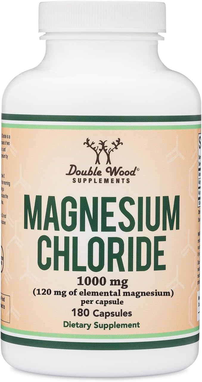 Magnesium Chloride (Cloruro De Magnesio) - 180 Capsules, 1,000mg Per Serving, for Sleep, Constipation, Digestion, Bone Health, and Relaxation - Made and Tested in The USA