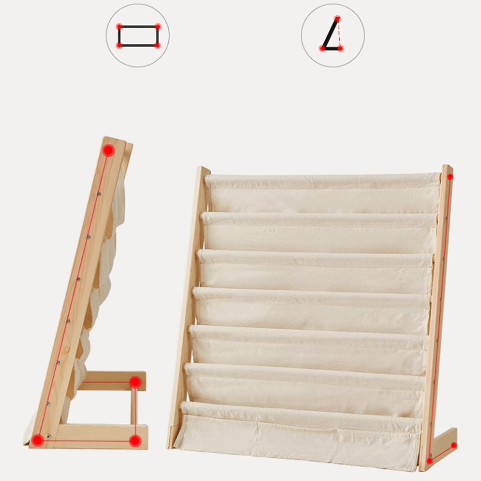Scaffale per libri frontale, libreria decorativa per asilo nido e stanza dei giochi per bambini, decorazione per la stanza dei bambini, facile accesso