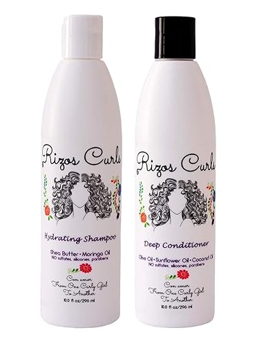 Rizo Curls Paquete de champú y acondicionador para mujeres 10 onzas líquidas paquete de 2 - Hidrata fortalece cada rizo con productos naturales y