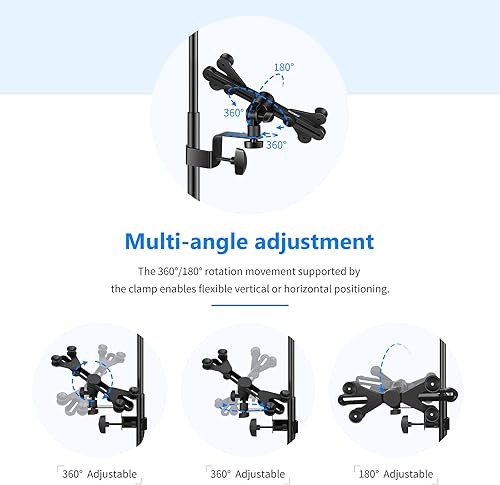 Miniatura 3 de NEEWER Soporte de micrófono de música ajustable de 6 a 11 pulgadas con soporte giratorio de 360 grados para Apple iPad Pro Air Mini Google Nexus