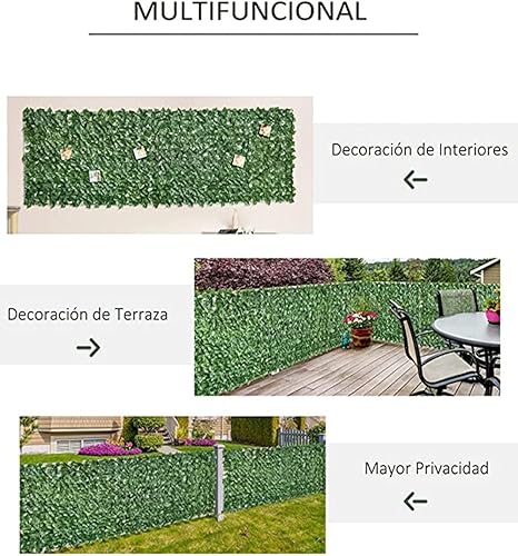 Miniatura 7 de sxysdkjco Artificial Ivy Privacy Fence Screen Greenery WallFake Vine PanelGarden Wall Covering Fake Leaves Trellis Artificial Leaves Screening