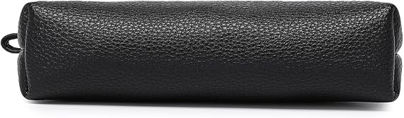 Small Makeup Bag for Handbag Travel Pouch (Black, PU)