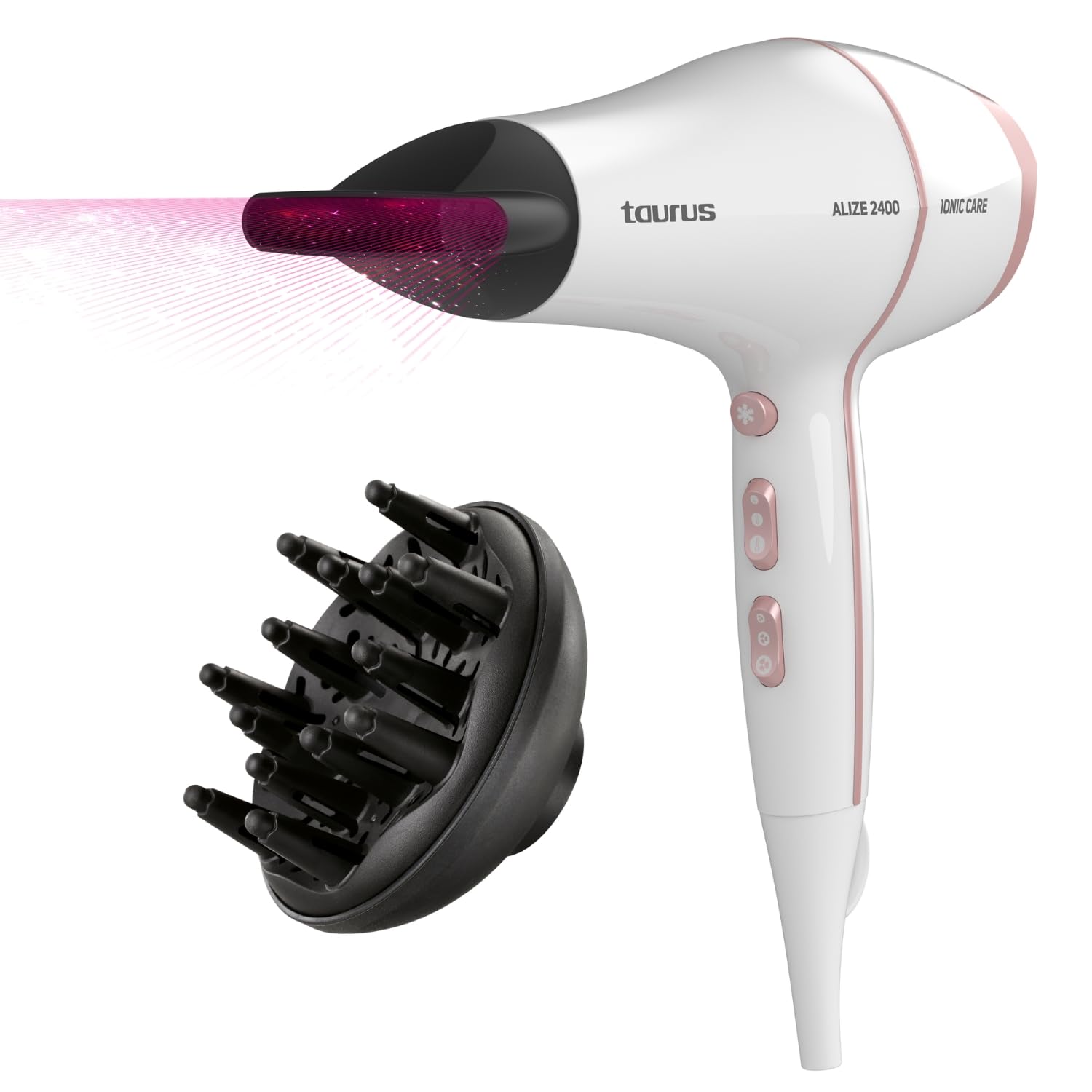 Taurus Lyss 2300 Ionic Haartrockner – 2200 W, 2 Geschwindigkeiten, 3 Temperaturen, Mit Kaltluft & Konzentrator