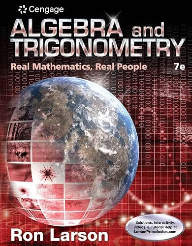 Algebra And Trigonometry: Real Mathematics, Real People #TOP27