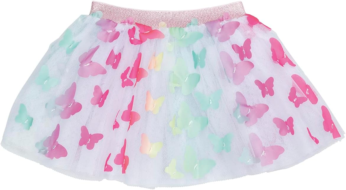 Mud Pie Toddler Girl 3D Rainbow Butterfly Tutu