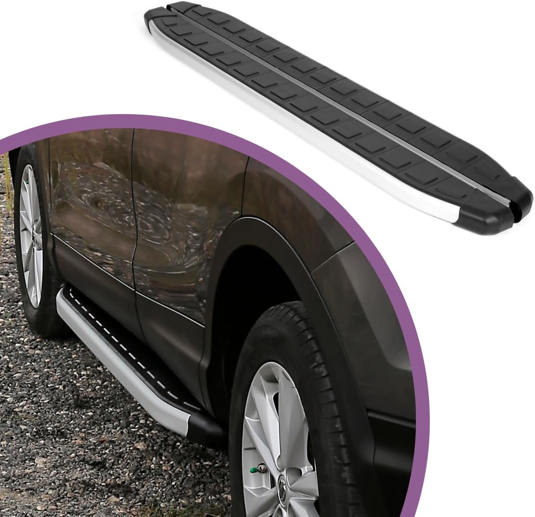 Erkul 5.2" Running Boards for Audi Q7 2016-2024 - 350 lb Heavy Duty Aluminum Wide Side Steps Nerf Bars, Premium Car Accessories | No-Drill Installation | Mounting Brackets Included - Silver