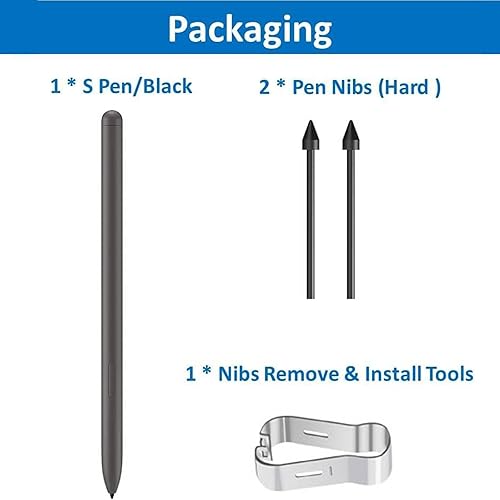 Miniatura 10 de Tab S9 S Pen puntas de bolígrafo de 0.028 in sensor de presión 4096 sin Bluetooth Compatible con Galaxy Tab S9 UltraTab S9 PlusTab S9 Tab S9 FE