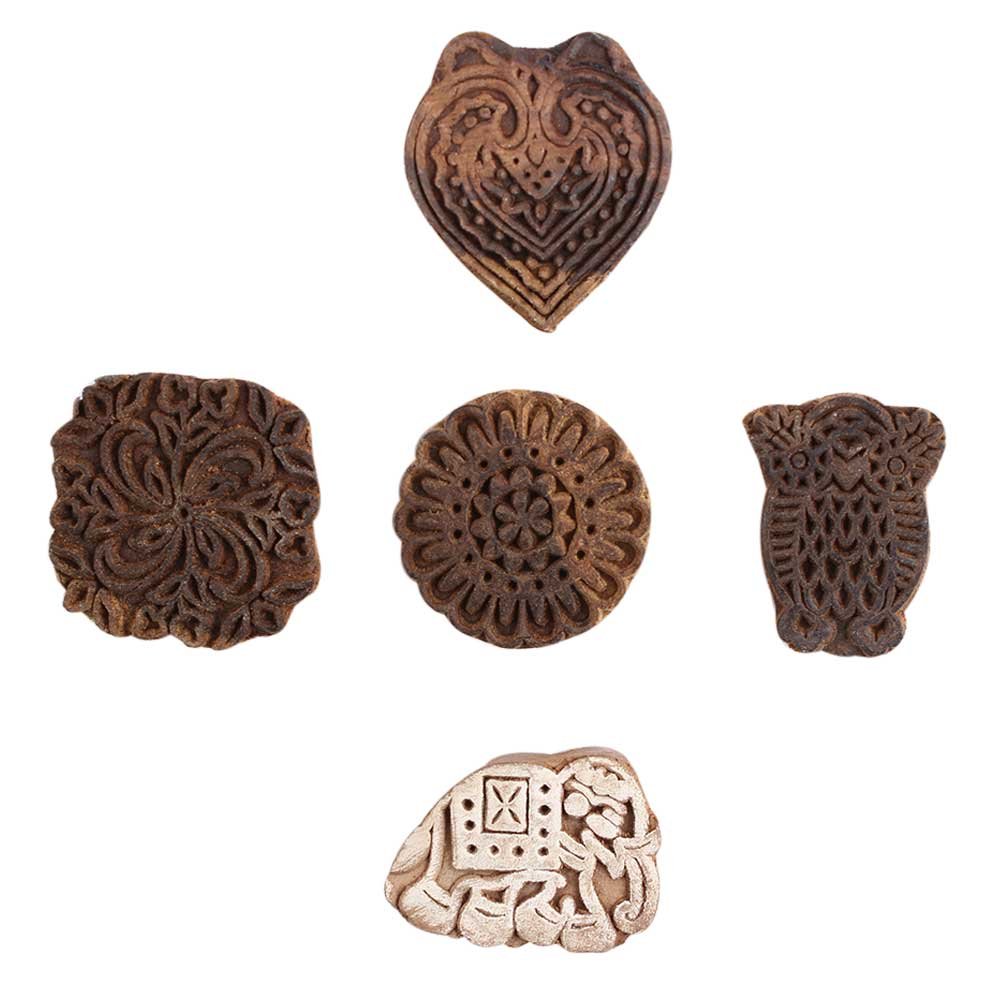 Indianshelf Wooden Printing Blocks for Creative DIY and Textile Crafts | Artisan crafted wooden blocks for creative printing, stamping and handmade craft projects.-image-20