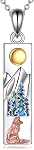 YFN Mountain Necklace for Women Sterling Silver Nature Jewelry Gift for Skiers, Hikers, Campers, Climbers and Nature Lovers