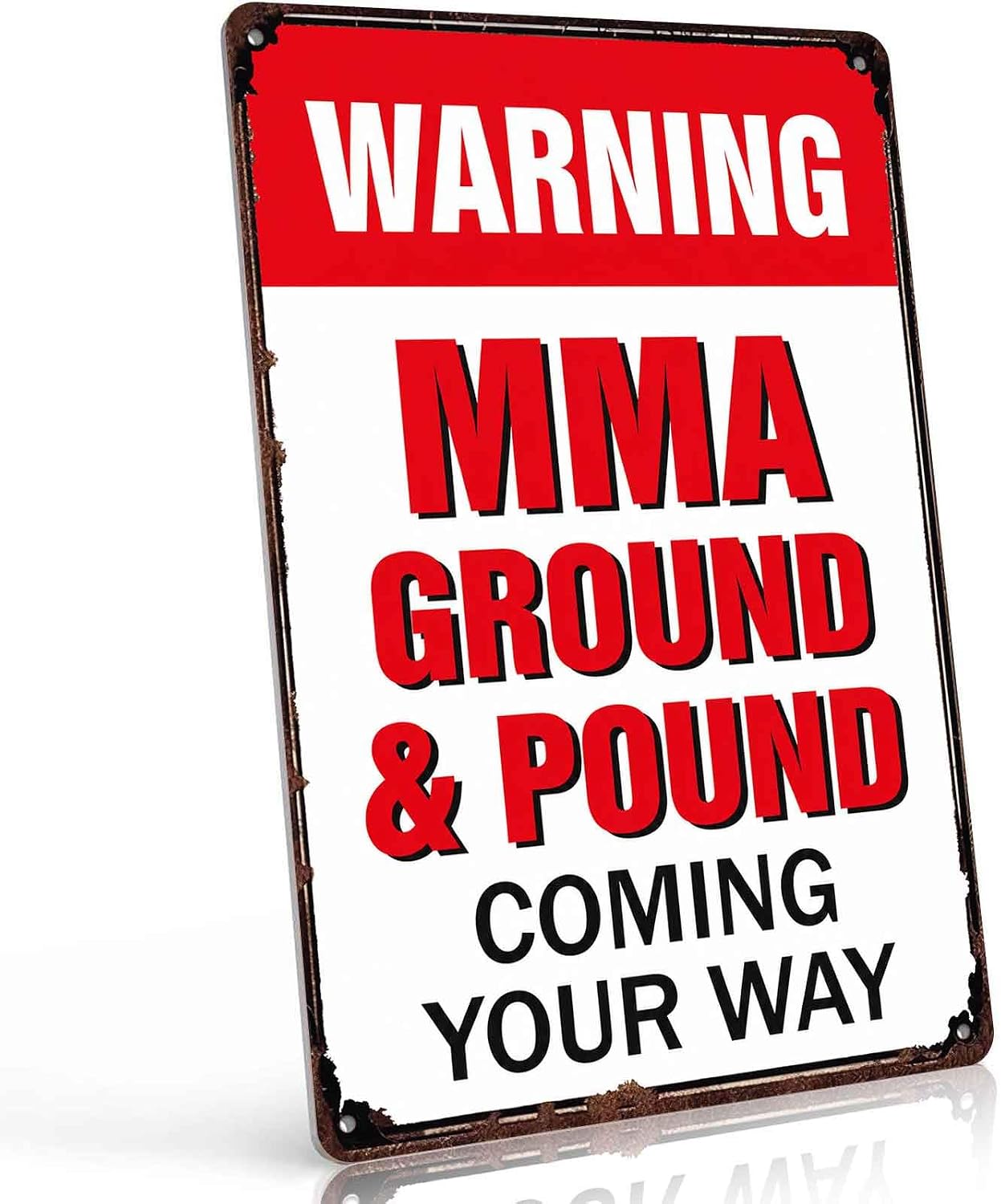 Funny Warning Mma Ground And Pound Metal Sign 8 X 12 Inch Wall Decor