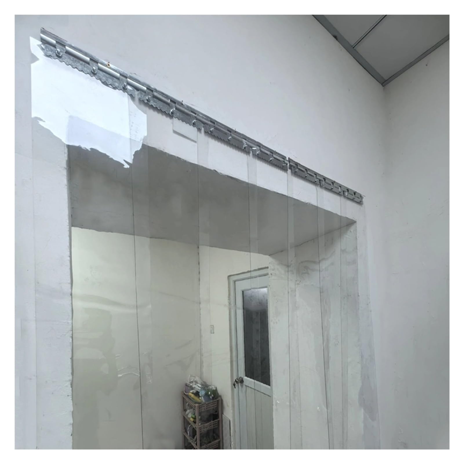 Rideaux À Lamelles Convient Aux Chambres Froides D'entrepôt Facile À Installer Rideau À Lanières en PVC Rideau Industriel À Lanières(59.06x98.43in/1.5x2.5m)
