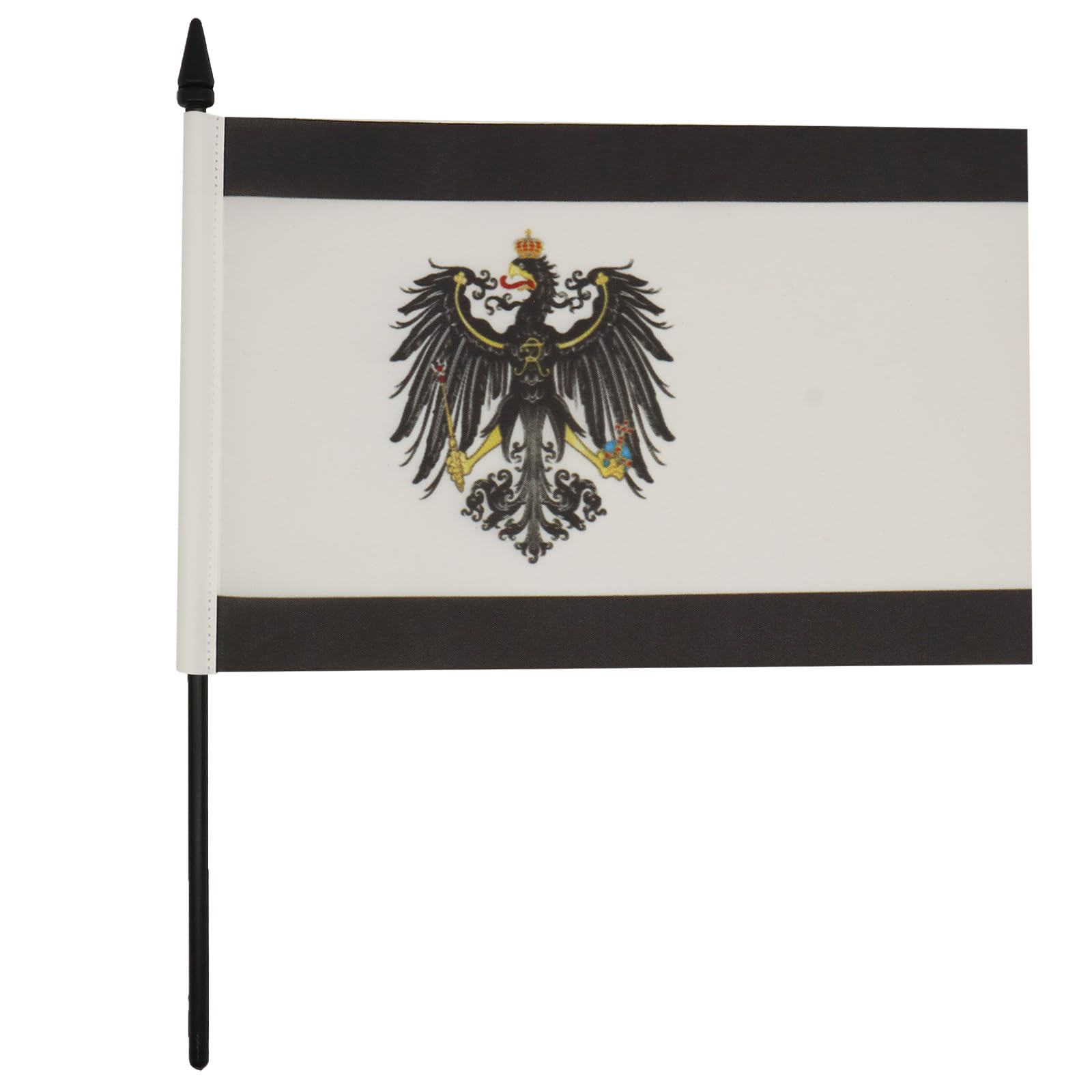 Flaggenfritze Tischfahne Preußen 15x22 Cm - Holzständer Mit Gratis Aufkleber