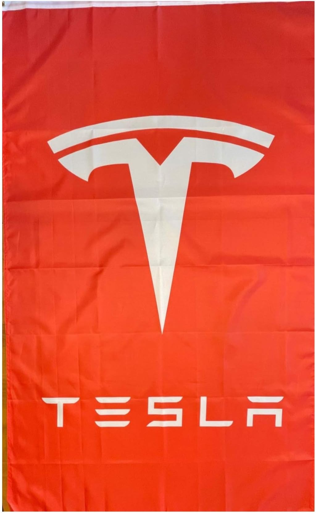 Tesla Motors 3x5 Flag Banner Wall Sign Black White or Red (Red with White Vertical)