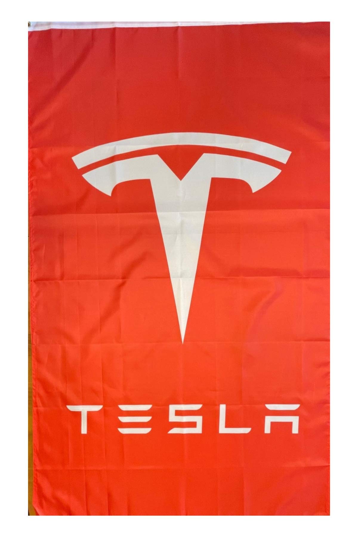 Tesla Motors 3x5 Flag Banner Wall Sign Black White or Red (Red with White Vertical)