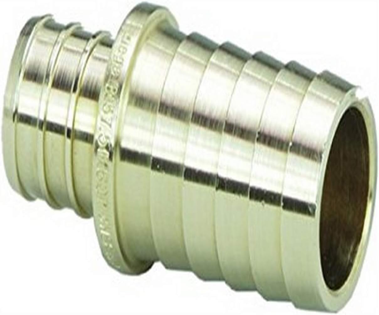Viega 46145 PureFlow Zero Lead Brass PEX Crimp Adapter with 3/4-Inch by 3/4-Inch Crimp x PE, 200-Pack