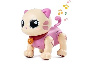 Robot Cat Toys for Baby Girl, Remote Control Kitty Toy for 2-3 Year Old Girl
