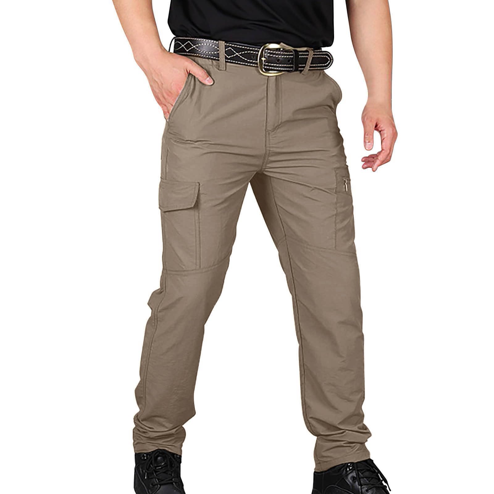 Pantaloni Impermeabili Uomo, Pantaloni Uomo Sportivi Tinta Unita Pantalone Sportivi Sciolto Cargo Parachute Con Tasca Asciugatura Rapida Comodi Unisex Sweatpants Leggeri