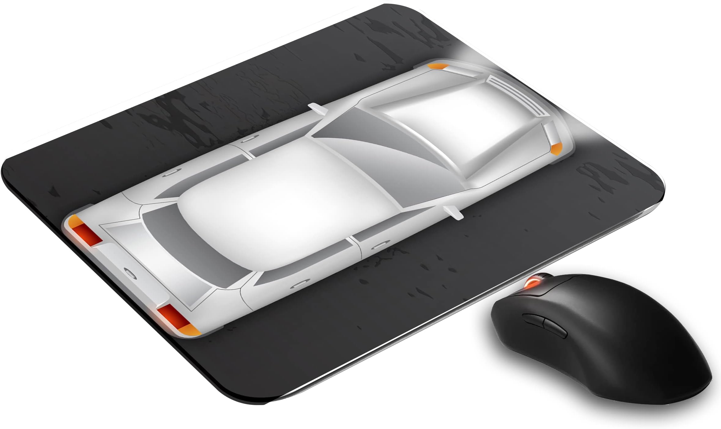 SKP Vintage Car from Top View White Designer Mousepad for Laptop/Computer (Gaming Mouse Pad | Ultra Slim)-PK3006