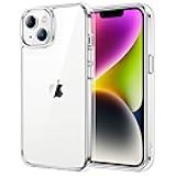 Case for iPhone 14 6.1-Inch, Non-Yellowing Shockproof Phone Bumper Cover, Anti-Scratch Clear Back (Clear)