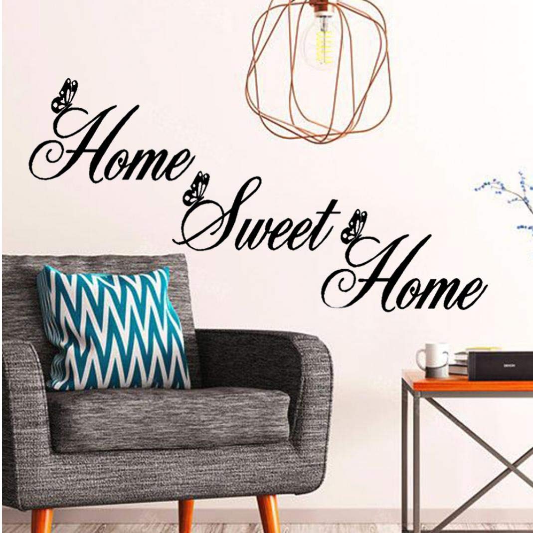 Zonster Wall 1pcs Vinilo del Arte de la Etiqueta engomada DIY Pegatinas Inglés Home Sweet decoración de la Pared Etiquetas engomadas DIY extraíble de la Sala decoración de la Pared de la Etiqueta