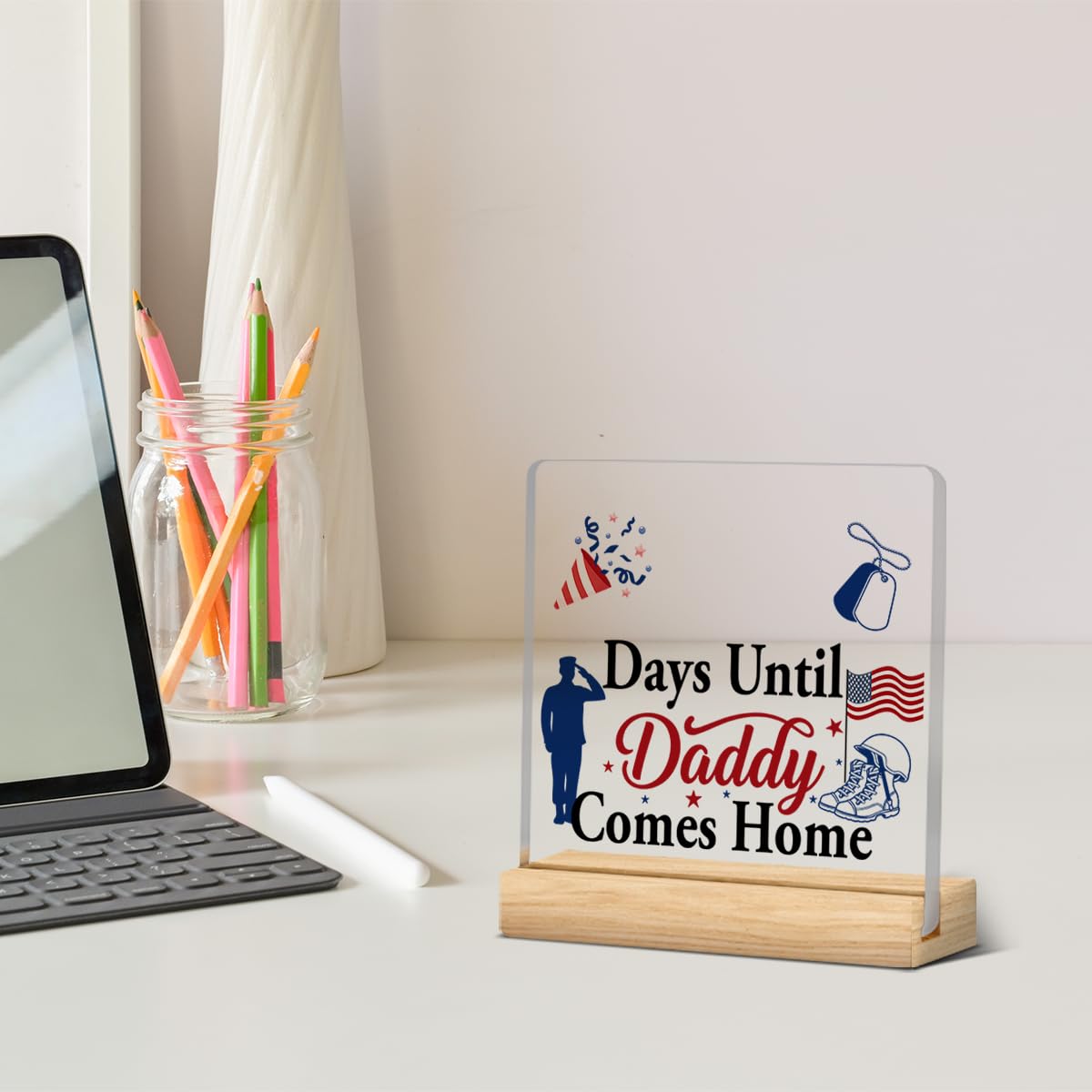 Funny Deployment Countdown Calendar Deployment Decorations Gifts for Hero Home Hero Military Gifts Kids Colleagues Family Countdown Gifts for Him Her 4 X 4 Inch