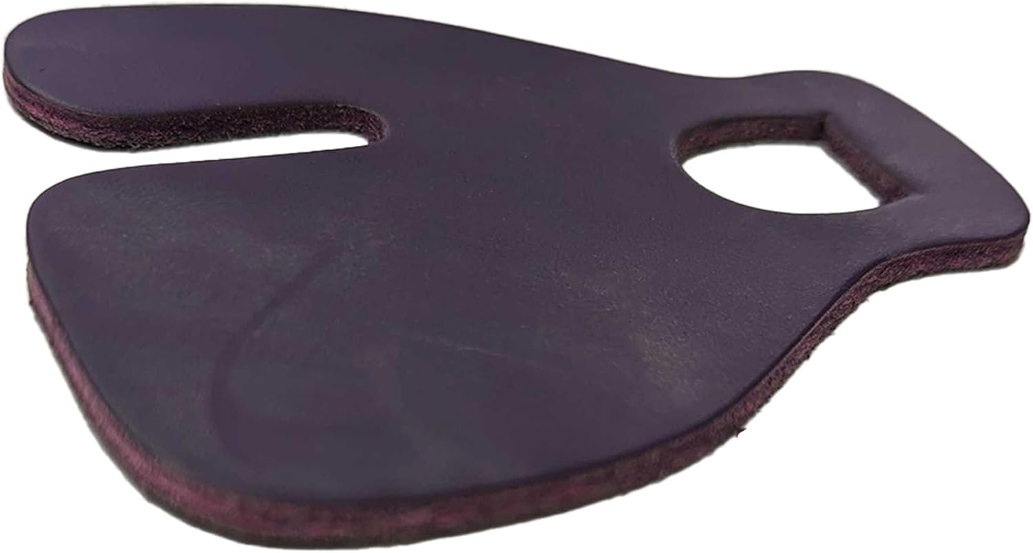 Youth Split Finger Shooting Tab in Purple Leather for Right-Handed Archers