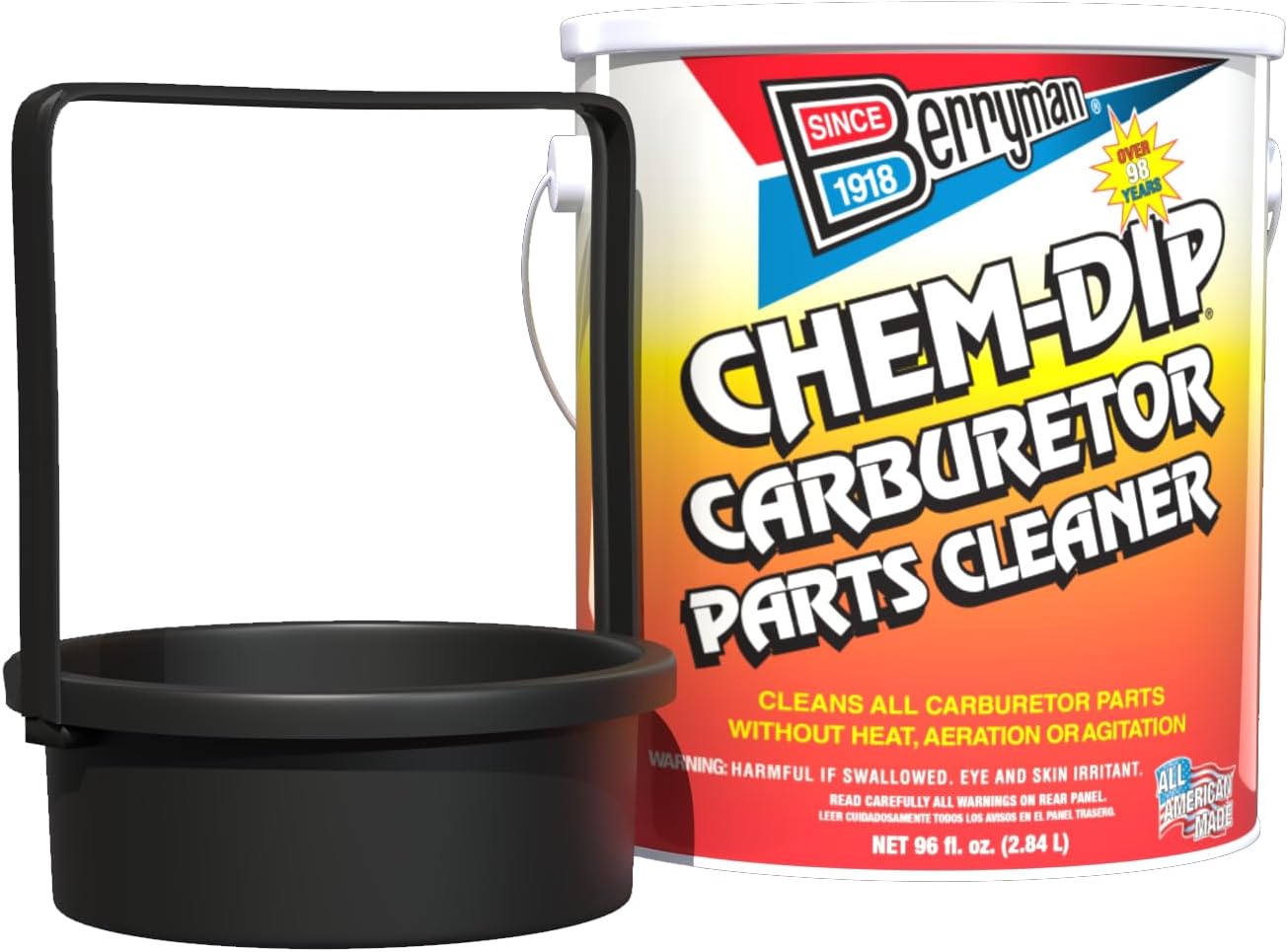 Berryman Products 0996-ARM B-9 Chem Dip Parts Cleaner with Basket and Armlock, 3/4-Gallon Pail