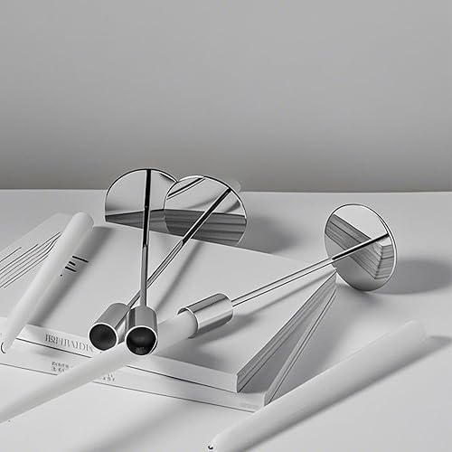 Miniatura 3 de Juego de 3 portavelas cónicos plateados, portavelas de metal dorado, portavelas alto, se adapta a velas LED y velas LED de 34 pulgadas de grosor,