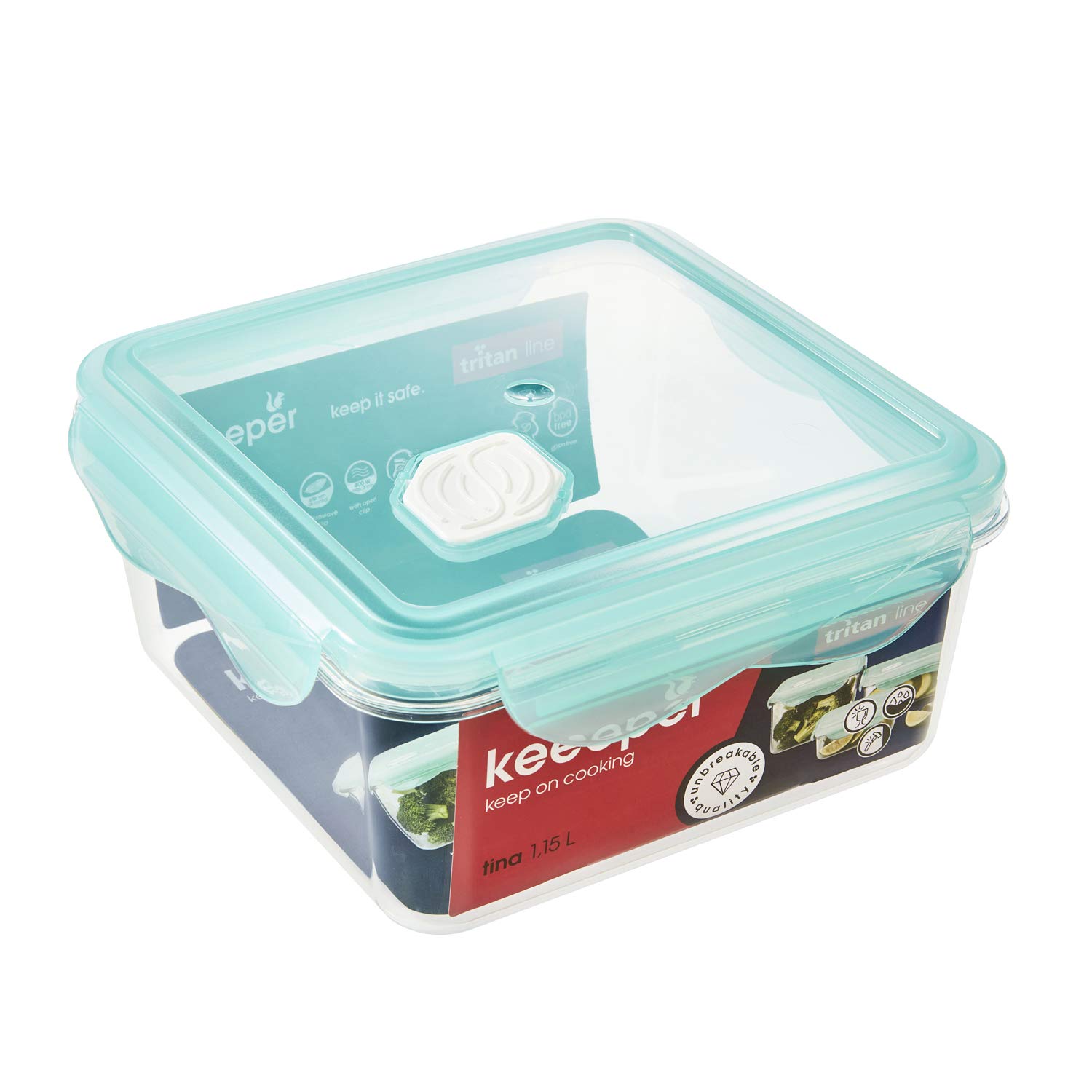 Contenitore Per Panini E Dolci Keeepper Enrico - Rettangolare 43x29.5x10.5cm In Polipropilene | Blu Nordico - Foto 9