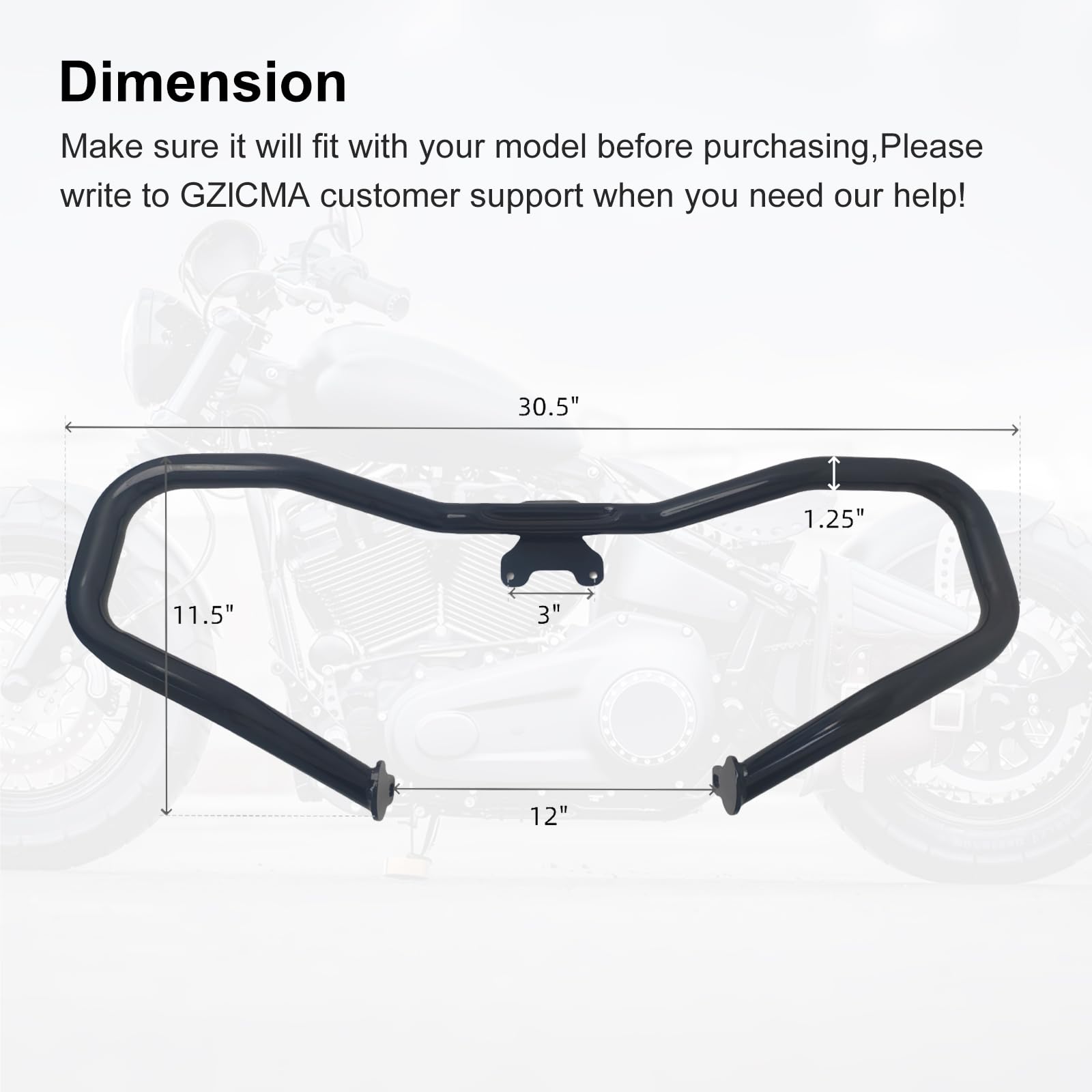 HTT Black Highway Rail Engine Guard Crash Bar For Harley Davidson Tour – HTT Motor - View #8