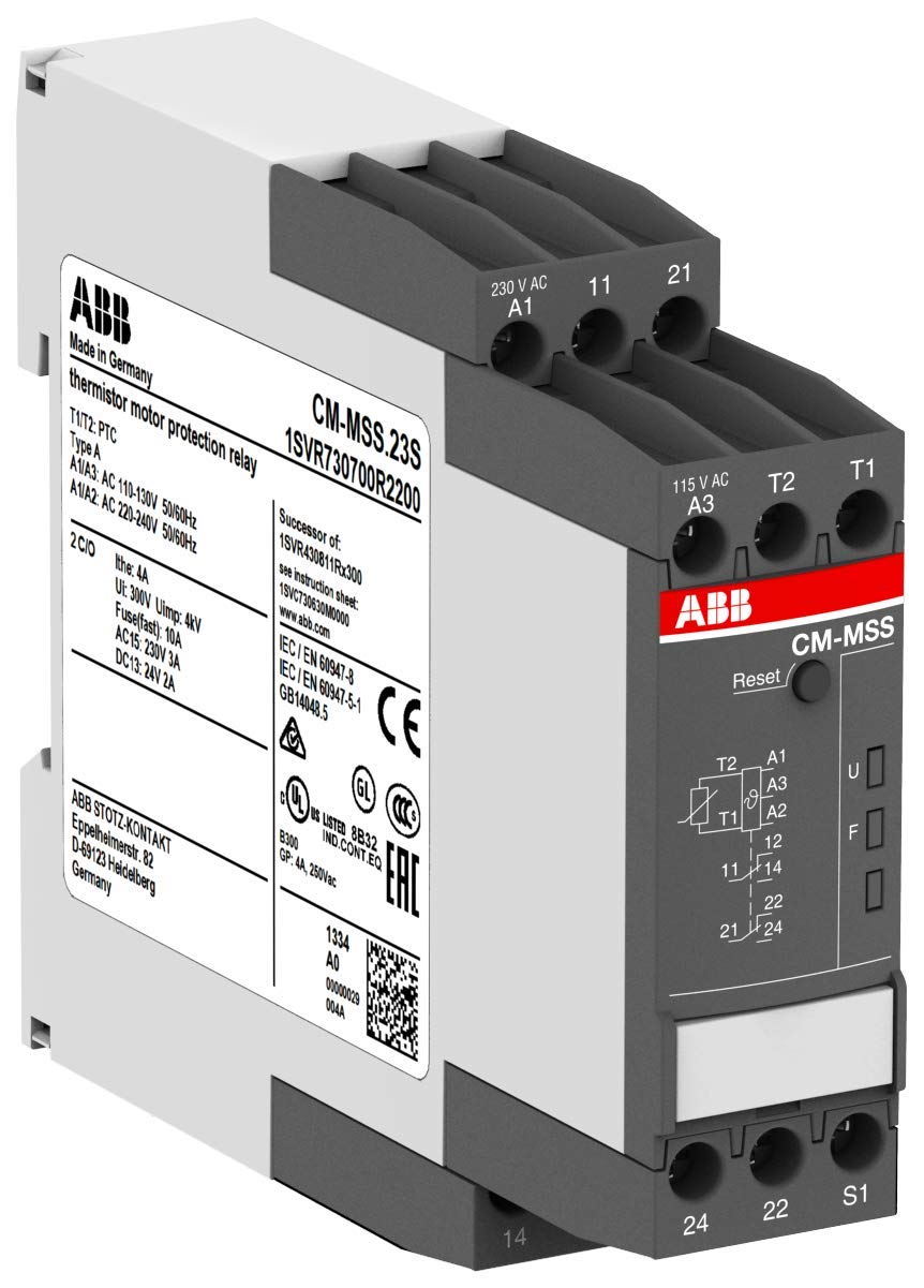 ABB CM-MSS Überwachungsrelais 1-phasig, 2-poliger Wechsler DIN-Schienen