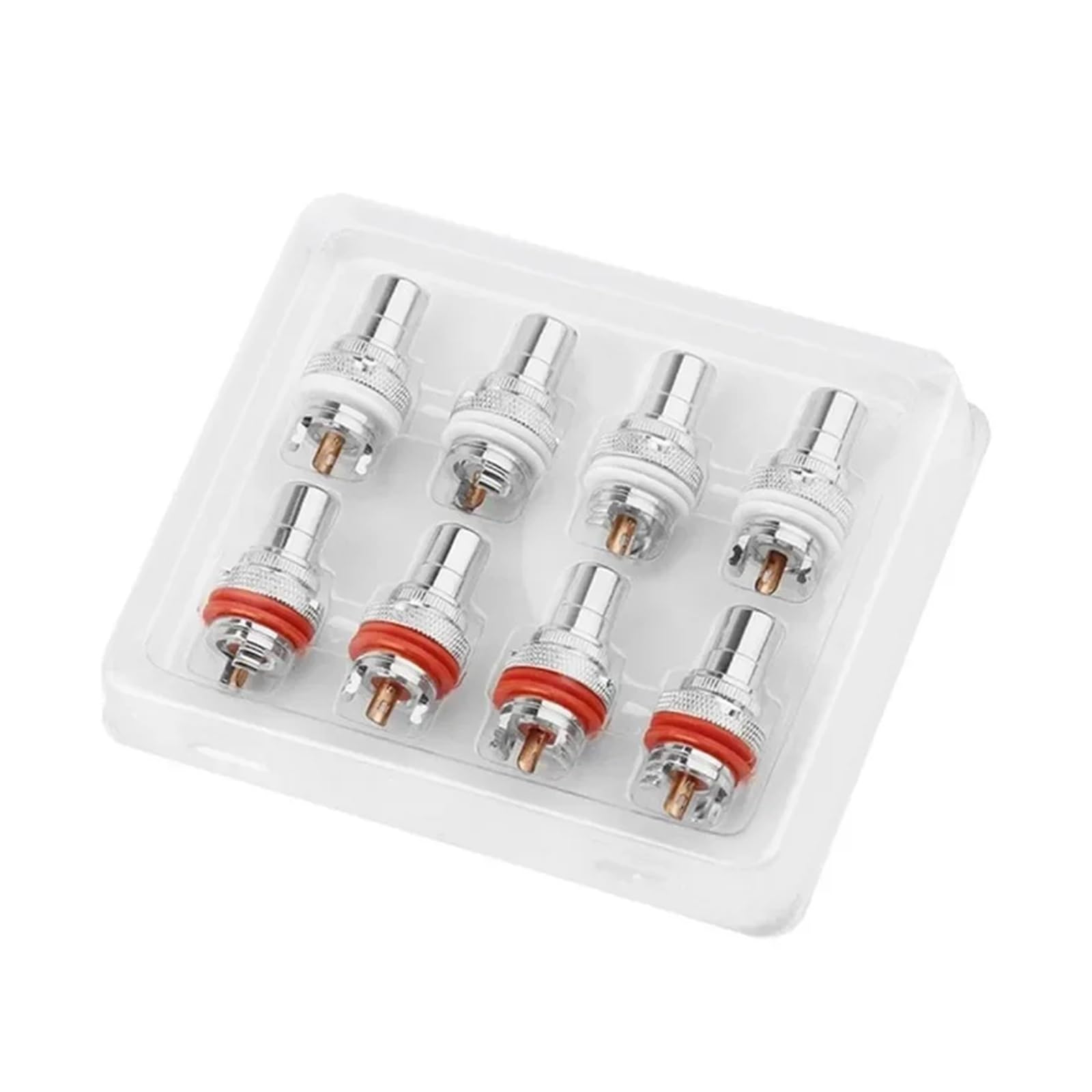 RCA Jack Plug Copper Rhodium/Gold Plated CMC RCA Socket For Speakers Terminals Audio Wire Connectors Panel RCA Female(2 box,Rhodium Plating)