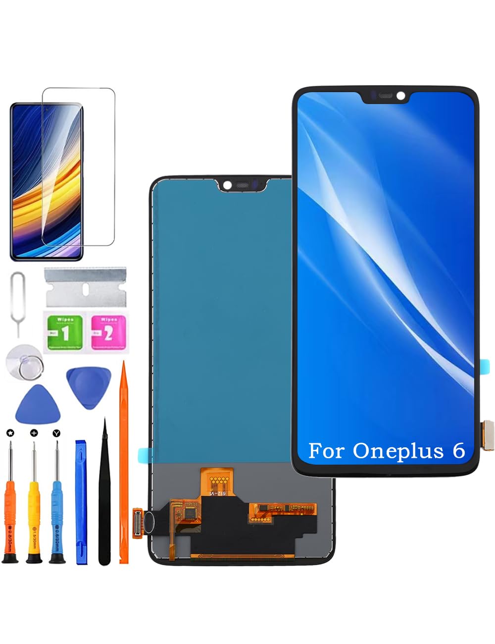 Pantalla de repuesto para pantalla LCD Oneplus 6 TFT, A6000 A6003, kit de piezas de reparación