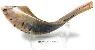Clear Acrylic Shofar Stand Rosh Hashanah Jewish New Year Holiday Yom Kippur Shana Tova Shofar Stand - Clear & Transparent Shofar Stand High Holidays Jewish Judaica