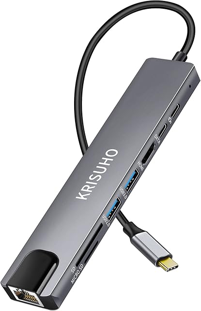 USB C HUB usb c to ethernet adapter USB C to HDMI with 4K HDMI USB 3.0/USB-C 3.0 RJ45100M Ethernet 100W PD Micro SD/SD Card Reader ethernet to USB c