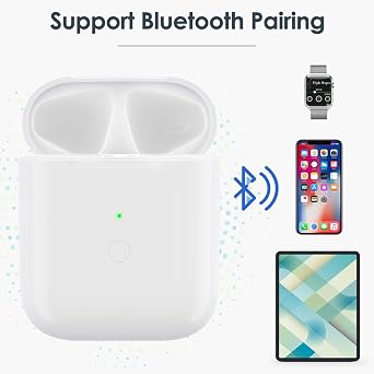 Wireless Charging Case Compatible with AirPods 1st/2nd Generation with Bluetooth Pairing Button, Replacement Charger Case Only