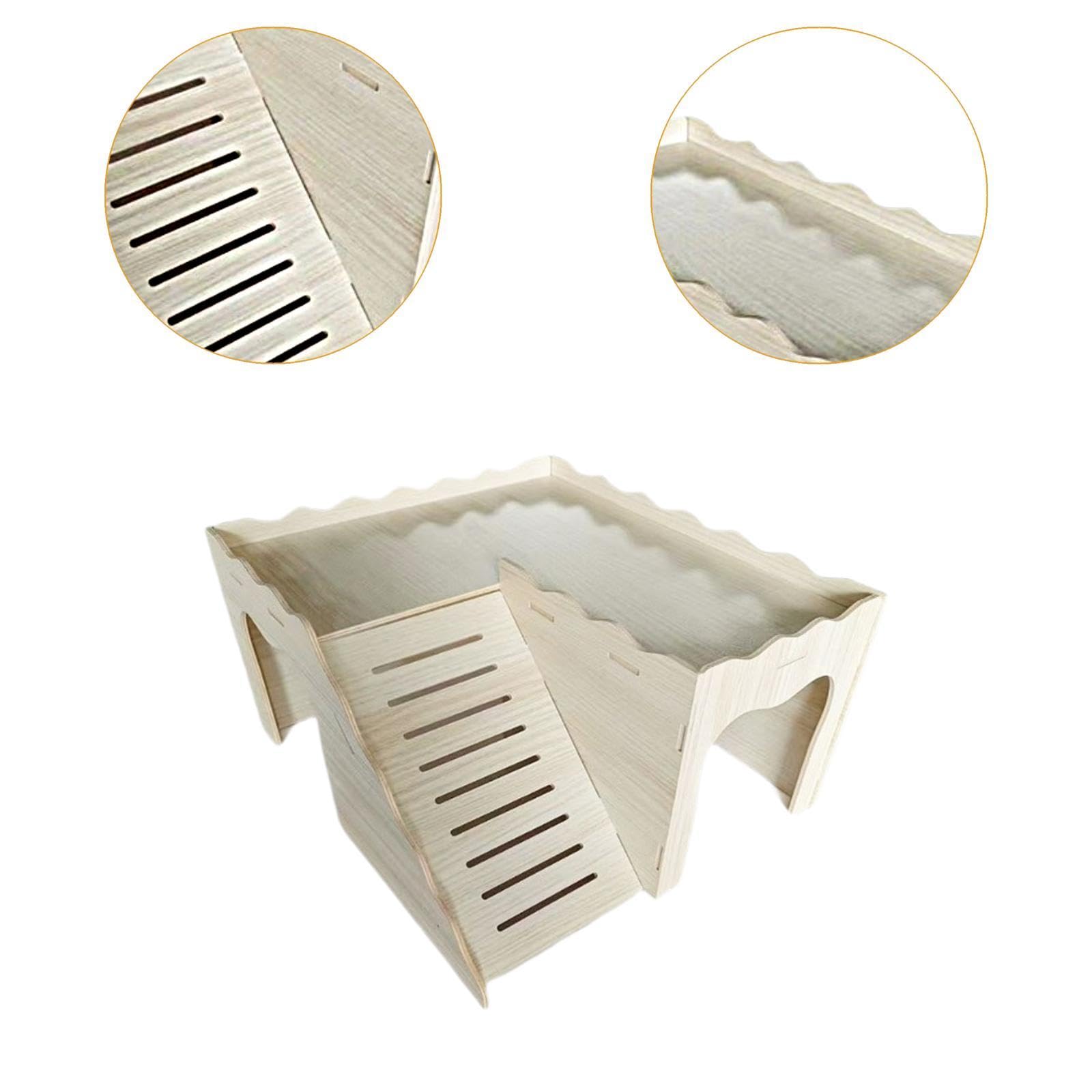 Milageto pour Hamster, Cage de pour Hamster, Jouet d'escalade, en Bois pour Cochon d'Inde, Maison pour Hamster pour Autres Petits