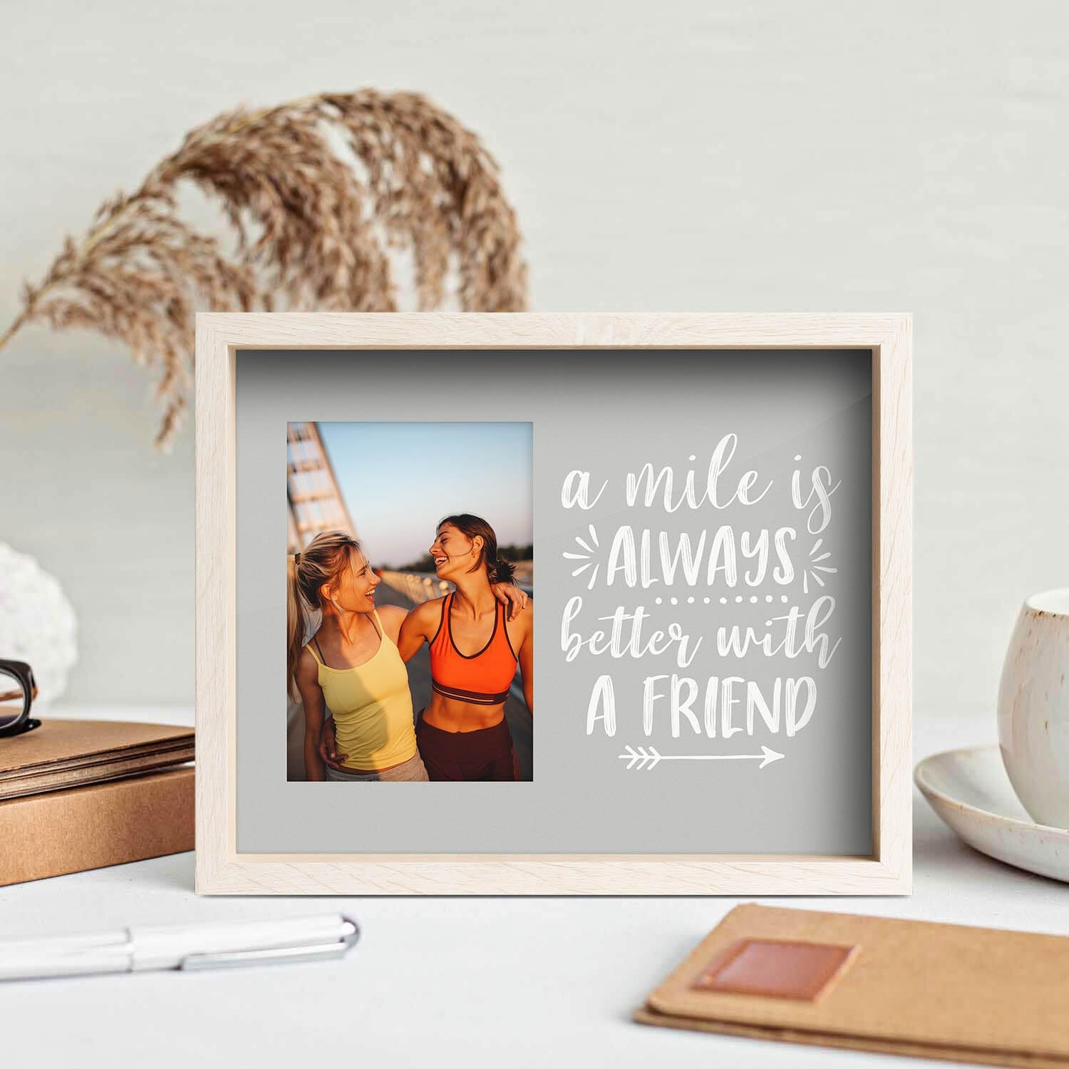 Gone For a Run Premier Running Photo Frame | A Mile is Always Better with a Friend