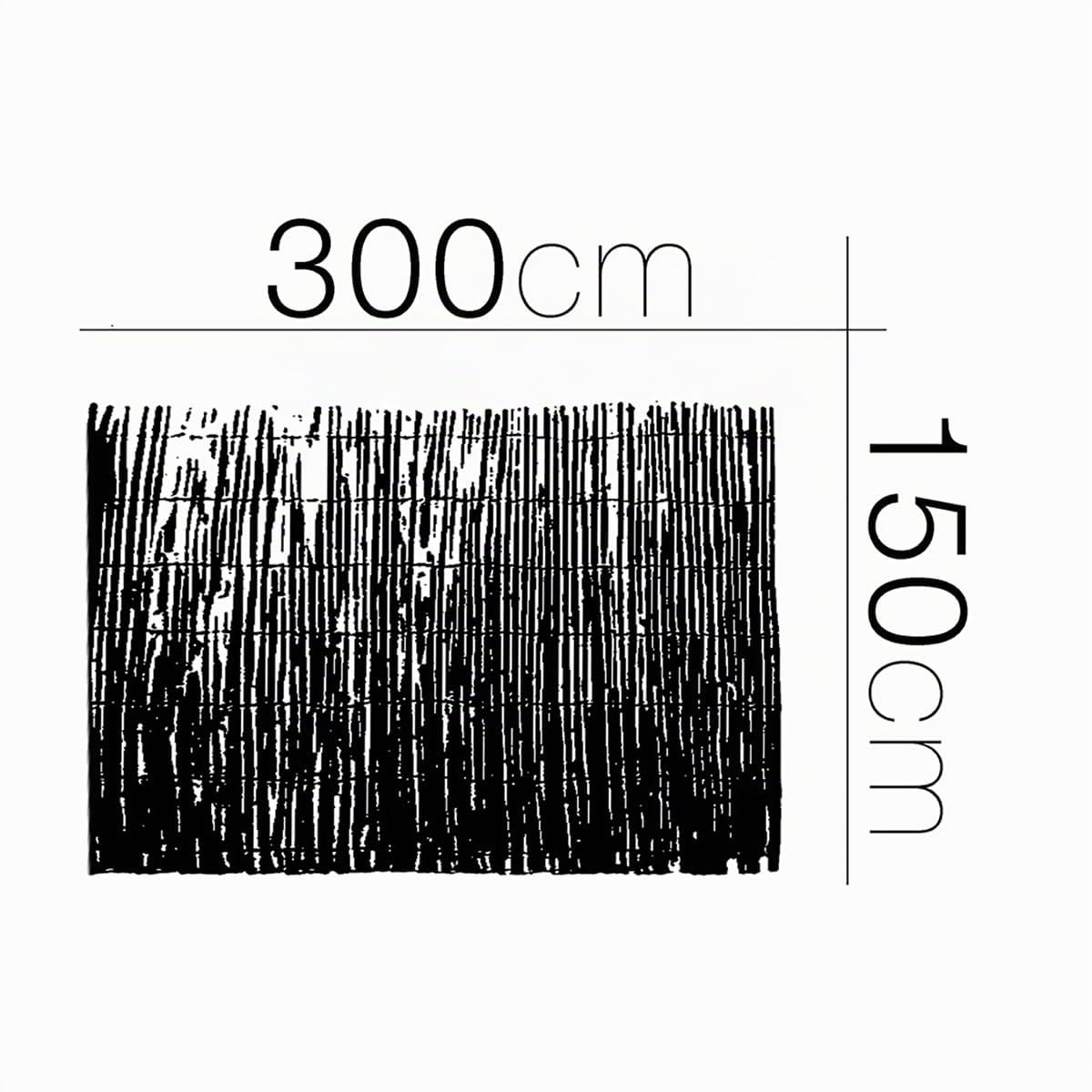 Lot de 2 Canisse en Bambou,Brise-Vue clôture de Jardin décorative extérieure, Couverture de Protection Contre Le Vent et Le Soleil - Hauteur 150 x Longueur 300 cm