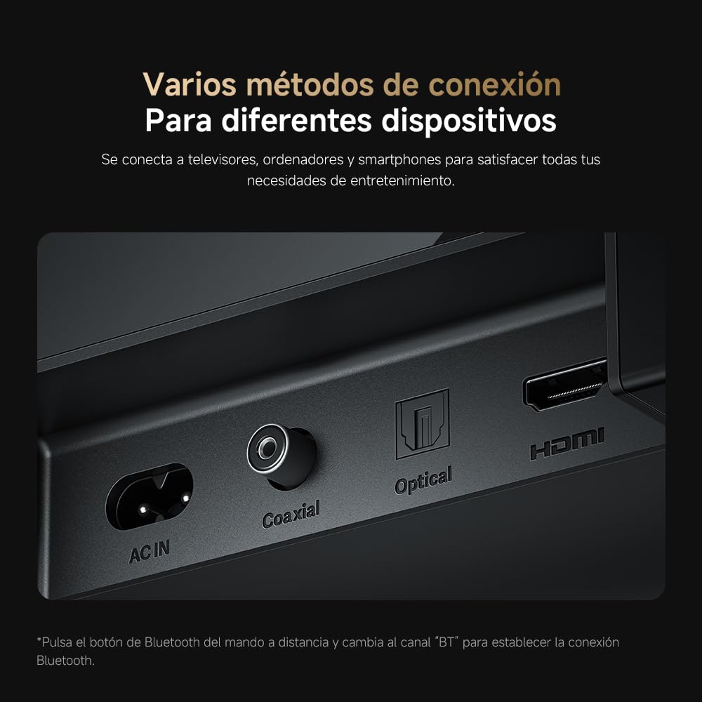 XIAOMI Soundbar Pro 2.1ch-Barra de Sonido TV de 300W con Graves potentes y subwoofer inalámbrico Externo. Compatible con Dolby Audio™ y DTS Virtual:X. Conexiones HDMI ARC/Óptico/Coaxial/Bluetooth